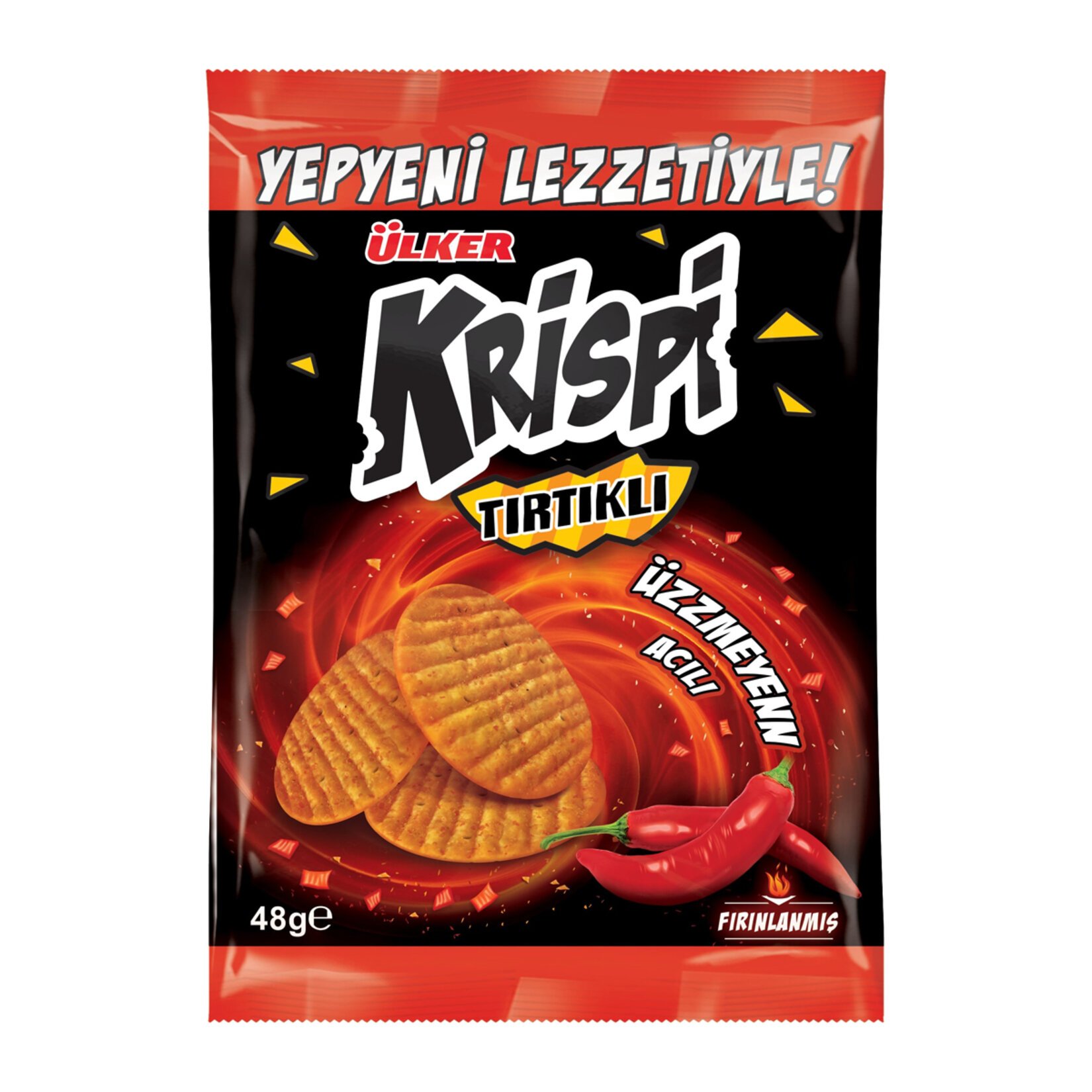 Ülker Krispi Tırtıklı Acılı Kraker 48 Gr